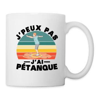 I Can't I Pétanque Humor Gift - Mug - white - Right