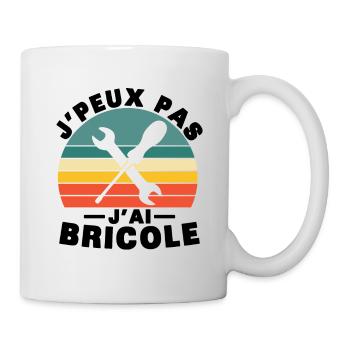 Je peux pas j'ai bricole Humour cadeau - Mug blanc - blanc - Droite