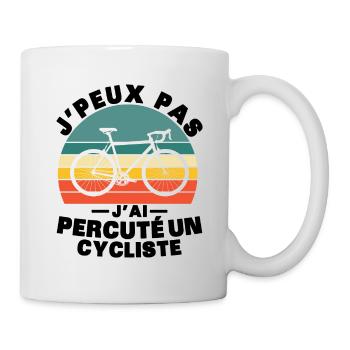 Ich kann nicht, ich fahre einen Radfahrer an - Tasse - Weiß - Rechts