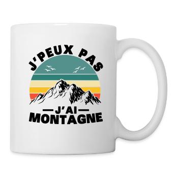 Je peux pas J'ai Montagne Humour Cadeau - Mug blanc - blanc - Droite