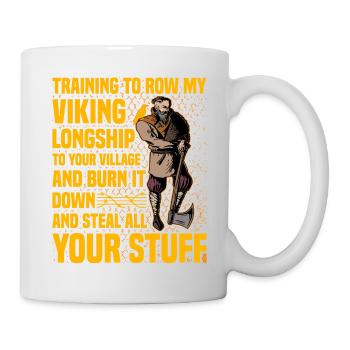 Wikinger-Zitat - Tasse - Weiß - Rechts
