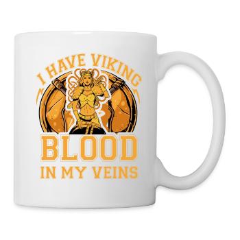 Ich habe Wikingerblut in meinen Adern - Tasse - Weiß - Rechts