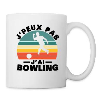 Ich kann nicht bowlen - Tasse - Weiß - Rechts