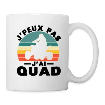 Ich kann nicht, ich habe Quad - Tasse - Weiß - Rechts