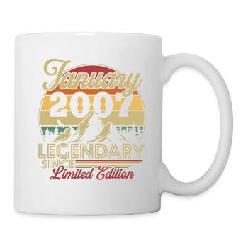 Vintage Retro January 2007 Birthday Gift - Mug - white - Right