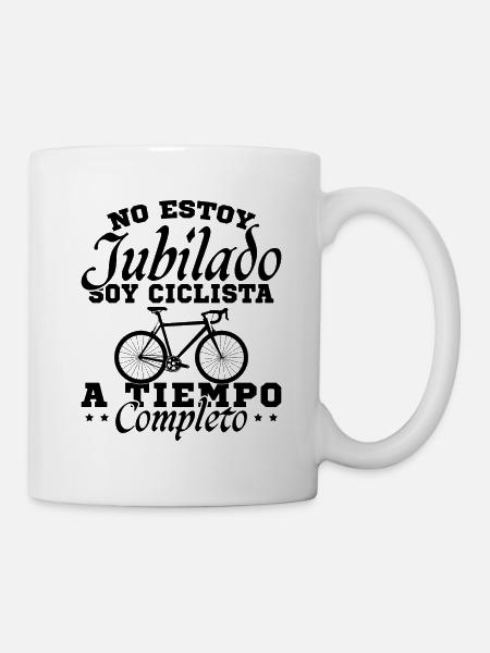 Ich bin Vollzeit-Radfahrer - Tasse - Weiß