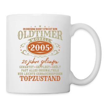 Oldtimer Modell 2005 Jahrgang Geburtstag Geschenk - Tasse - Weiß - Rechts