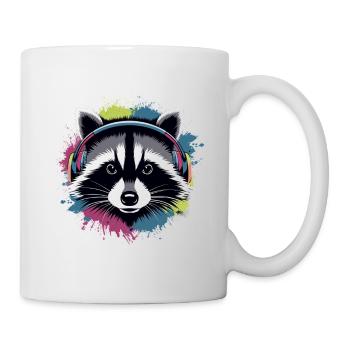 Cool Raccoon | Love of music - Mug - white - Right