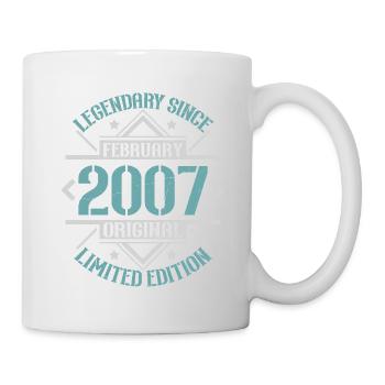 Vintage February 2007 Retro Birthday Gift - Mug - white - Right