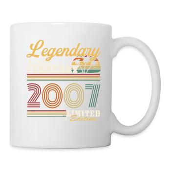 Légendaire depuis février 2007 Millésime Anniversaire - Mug blanc - blanc - Droite