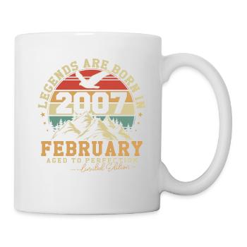 Février 2007 Vintage Anniversaire 2007 Cadeau - Mug blanc - blanc - Droite