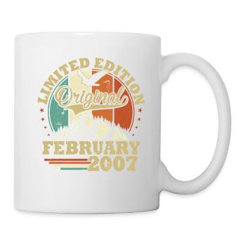 Original February 2007 Vintage Birthday Gift - Mug - white - Right