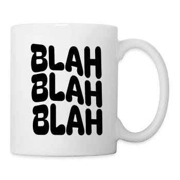 BLAH BLAH BLAH Minimalisches Statement - Tasse - Weiß - Rechts