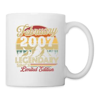 Vintage Retro February 2007 Birthday Gift - Mug - white - Right