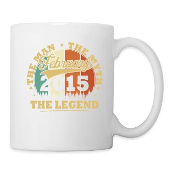 Millésime Février 2015 Cadeau d’anniversaire 10 ans - Mug blanc - blanc - Droite