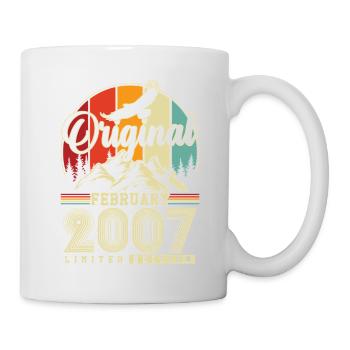 Original Février 2007 Vintage Anniversaire - Mug blanc - blanc - Droite