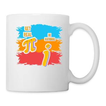 Realistisch werden vs. rational sein - Tasse - Weiß - Rechts