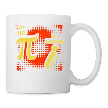 Humour mathématique – Pi vs. nombre imaginaire - Mug blanc - blanc - Droite