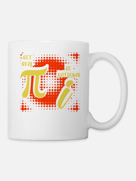 Humour mathématique – Pi vs. nombre imaginaire - Mug blanc - blanc
