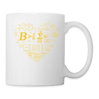 Jeu de mots mathématique - Soyez supérieur à la moyenne - Mug blanc - blanc - Droite