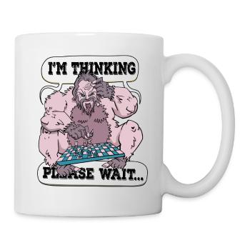 I'm thinking please wait Chess - Mug - white - Right