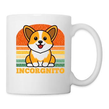 Incorgnito – Jeu de mots amusant sur le corgi - Mug blanc - blanc - Droite