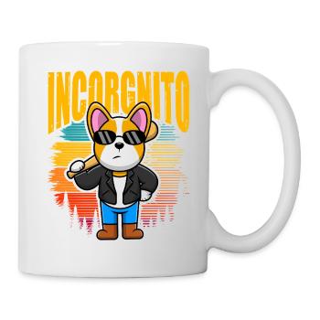 Incorgnito – Jeu de mots amusant sur le corgi - Mug blanc - blanc - Droite