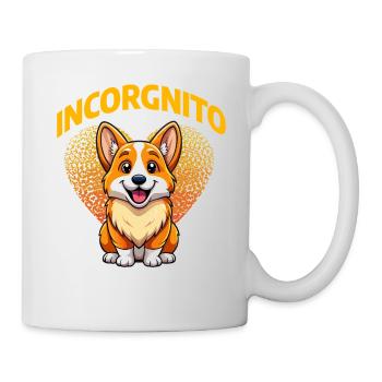 Incorgnito – Jeu de mots amusant sur le corgi - Mug blanc - blanc - Droite