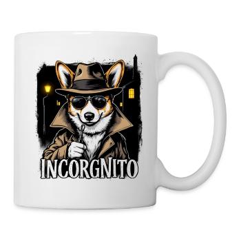 Incorgnito – Jeu de mots amusant sur le corgi - Mug blanc - blanc - Droite