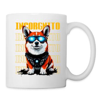 Incorgnito – Jeu de mots amusant sur le corgi - Mug blanc - blanc - Droite