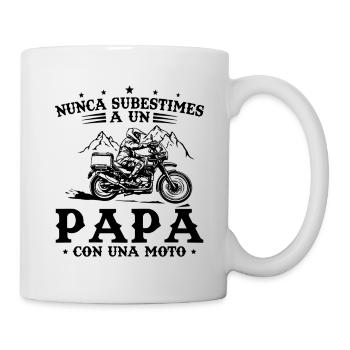 Un pape avec une moto pour la fête des pères - Mug blanc - blanc - Droite