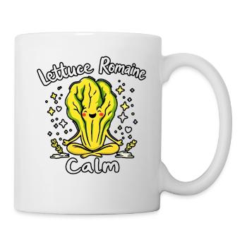 Lettuce Romaine Calm – Funny Salad - Mug - white - Right
