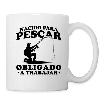 Né pour pêcher - Mug blanc - blanc - Droite