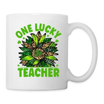 Un enseignant chanceux - Mug blanc - blanc - Droite