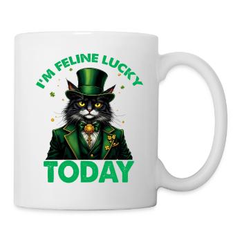 Ich bin feeline Lucky Today - Tasse - Weiß - Rechts