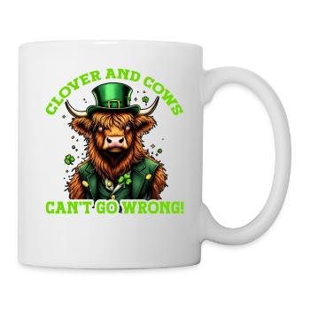 Clover and Cows can't go wrong - Mug - white - Right