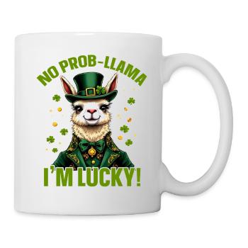 Pas de prob-llama J’ai de la chance - Mug blanc - blanc - Droite