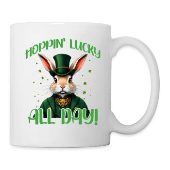 Happin chanceux toute la journée - Mug blanc - blanc - Droite