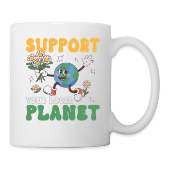 Soutenez votre planète locale - Mug blanc - blanc - Droite
