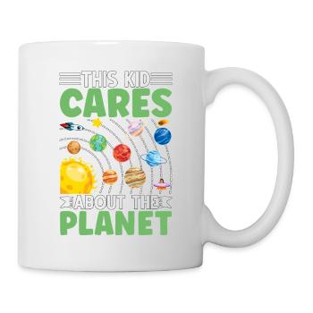 Ce gamin se soucie de la planète - Mug blanc - blanc - Droite