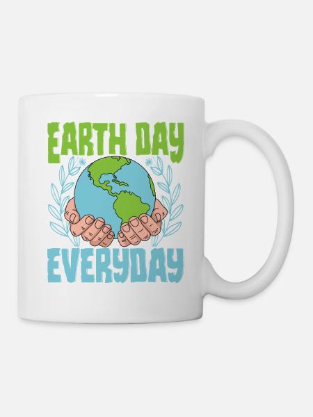 Tag der Erde jeden Tag - Tasse - Weiß