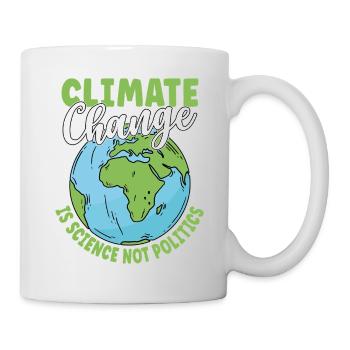 Le changement climatique est une science, pas une politique - Mug blanc - blanc - Droite