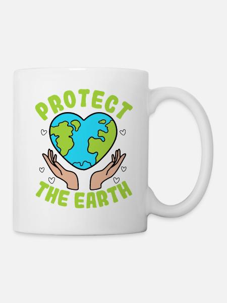 Schützen Sie die Erde - Tasse - Weiß