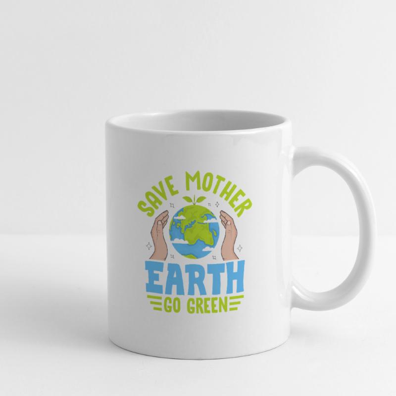 Rettet Mutter Erde, wird grün Tasse