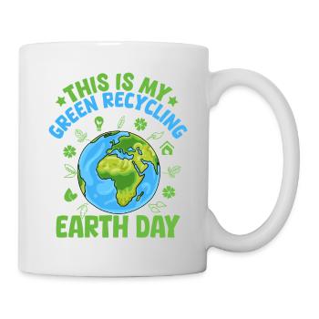 This is my Green Recycling Earth day - Mug - white - Right
