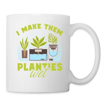Je les fais Planties mouillés - Mug blanc - blanc - Droite