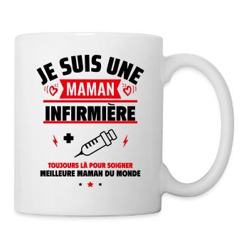 maman infirmière, Cadeau fête des mères - Mug blanc - blanc - Droite