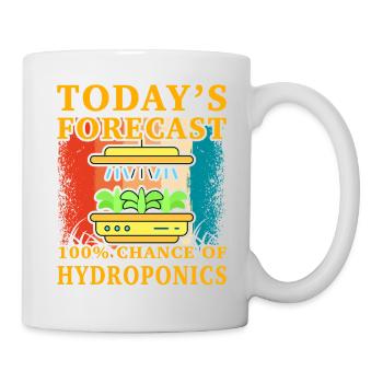 Today's forecast 100% chance of Hydroponics - Mug - white - Right