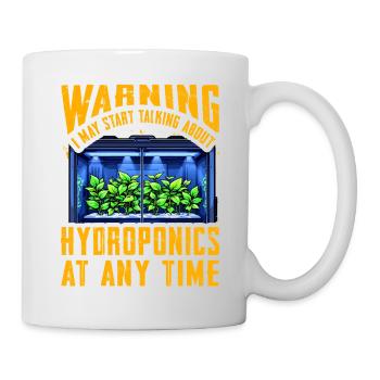 Attention : je peux commencer à parler de l’hydroponie - Mug blanc - blanc - Droite