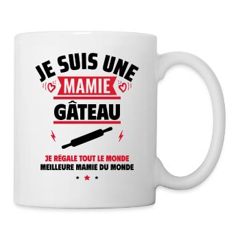 Mamie gâteau,Cadeau fête des grands-mères - Mug blanc - blanc - Droite